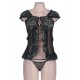 Black Lace Princess Embroidered Crocheted Babydoll