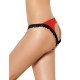 Red Heartbreaker Open Back Lace Trimmed Panty