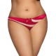 High Cut Plus Size Red Lace Panty