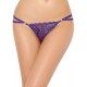 Purple Lace Crochet Lined Sexy Thong