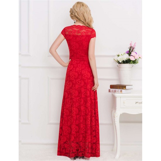 Plus Size Lace Long Dress