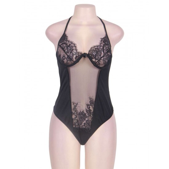 Glamour Underwire Hollywood Sheer Lace Teddy