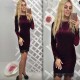 Velvet Lace Hem Sexy Red Details Dress