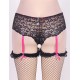 Crotchless Lace Garter Short