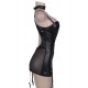 Commanding Black Collared Chemise