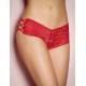 Red Sexy Strappy Floral Lace High Waist Panty