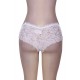 Sexy High Waist Floral Lace Strappy White Panty