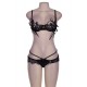 Temptation 2pcs Black Lace Bralette Lingerie Set