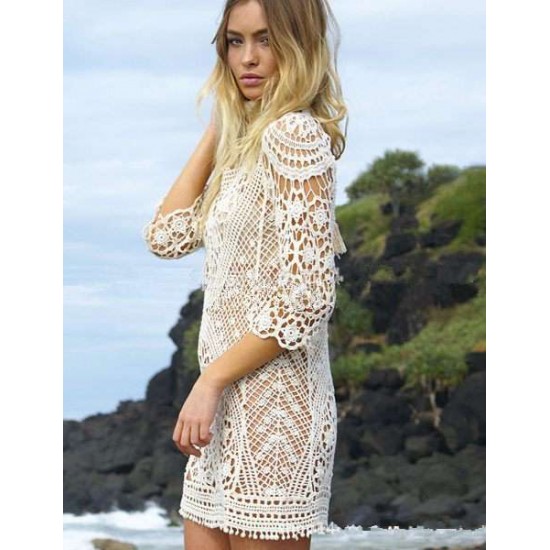 Knitted Hollow out Beach Dress