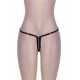 Plus Size Black Zip Front Sexy Thong Knickers