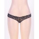 Black Caged Back Open Crotch Lace Panty