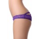 Open Crotch Caged Back Purple Lace Panty