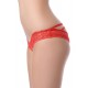 Caged Back Open Crotch Red Lace Panty