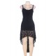 High Low SlinkyBlack Lace Fishtail Dress