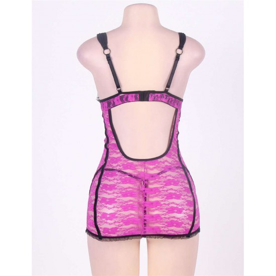 Stretch Sexy Lace Lingerie And Denier Chemise