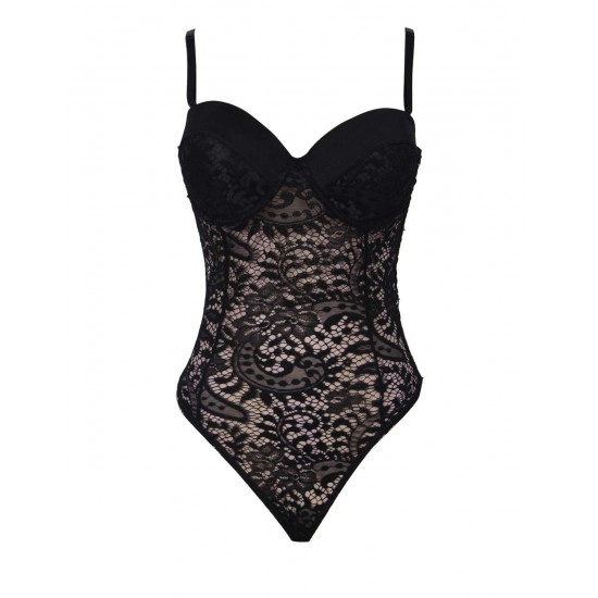 Push-up Cup Black Lace Teddy