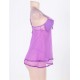 Bright Purple Sheer Mesh Plus Size Babydoll