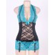 Royal Oceans Sexy Halter Blue Lace Babydoll