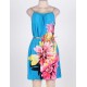 On Sale Multi Flowers Ladies Fashion Dress With belt