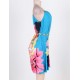 On Sale Multi Flowers Ladies Fashion Dress With belt