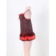 Sexy Ruffle Red Dot Print Babydoll Dress