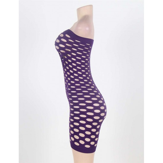 Violet Seamless Pothole Tube Dress