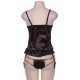 Deluxe Satin Lace Stitching Babydoll