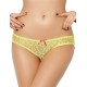 Yellow Neon Lace Crotchless Panty