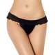 Plus Size Mesh Big Bow Ruffled Thong