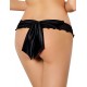 Plus Size Mesh Big Bow Ruffled Thong