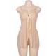 2pcs Apricot Seduce Elegant Babydoll With G-string