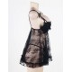 Sexy Black Lace Mesh Babydoll Dress Nightwear