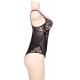 Black Chic Kissable Backless Plus Size Teddy