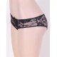 Black Plus Size Open Crotch Strappy Lace Thongs