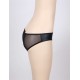 Plus Size Black Leather Zipper Panty