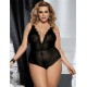 Plus Size Black After Dark Chiffon Teddy