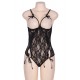 Black Lace Open Bust Teddy