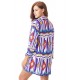 Fashion Colorful Trendy Geometry Print Cover-ups