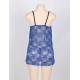 On Sale Blue Sheer Lace Plus Size Babydoll