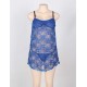 On Sale Blue Sheer Lace Plus Size Babydoll