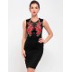 Elegant Embroidery Fashion Dress Black Bodycon