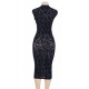 Dark Blue Elegant Bodycon Fashion Slim Dress