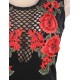 Elegant Embroidery Fashion Dress Black Bodycon