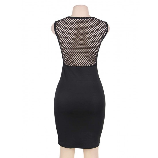 Elegant Embroidery Fashion Dress Black Bodycon