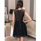 Retro Black Sequin Dress With A Zipper Back