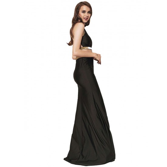 Black Cross-strapped Gown