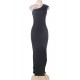 Black One Shoulder Sexy Evening Gown  