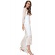 Elegant Lace Hi-low White Evening Dress