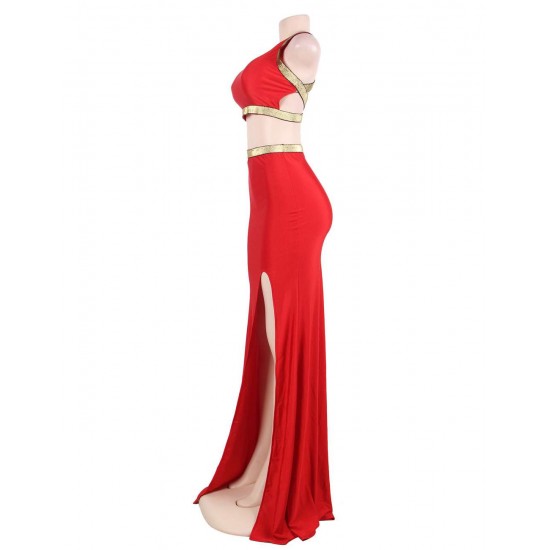 Red Separate Golden Edge Dress