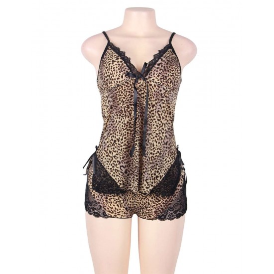 Wild Leopard print sexy babydoll